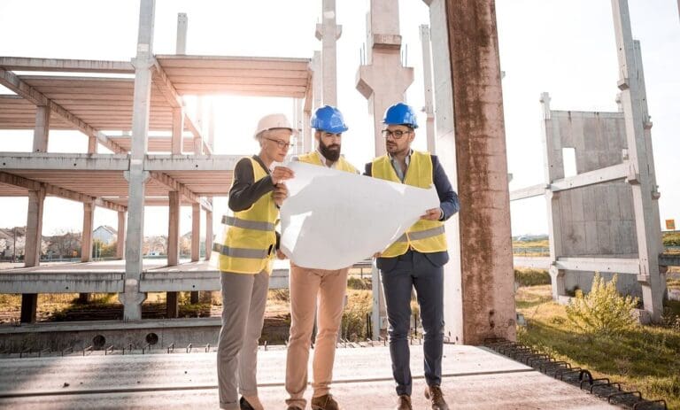 sign off at construction site